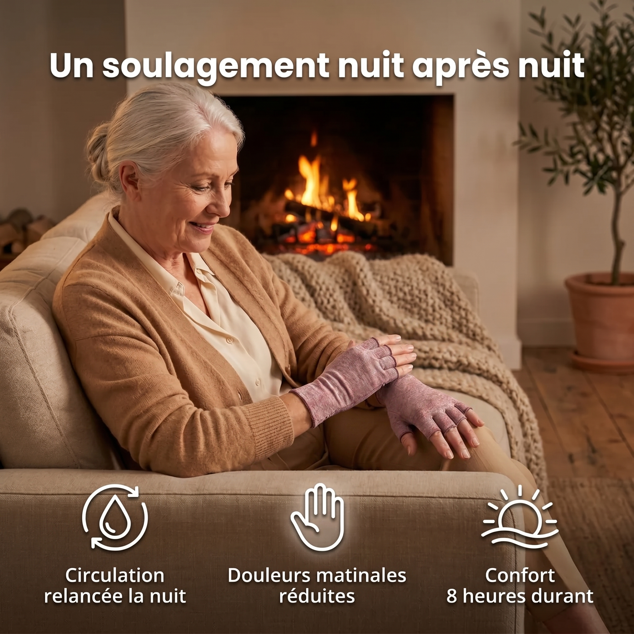 Gants de compression anti-douleurs Rose | Sameo™