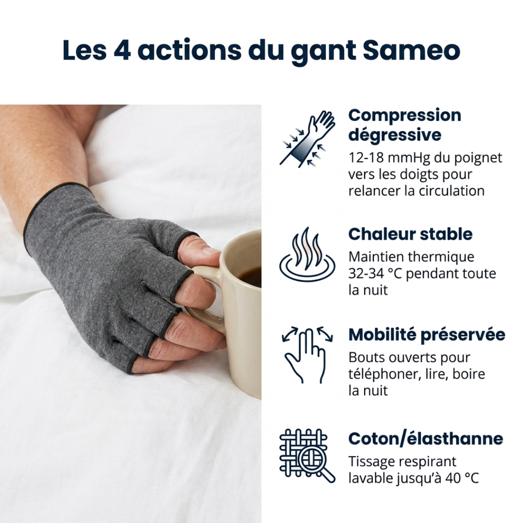 Gants de compression anti-douleurs