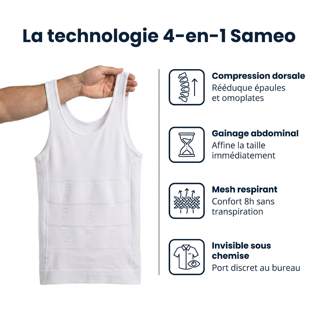 Débardeur Correcteur de posture et gainant - Mixte | Sameo