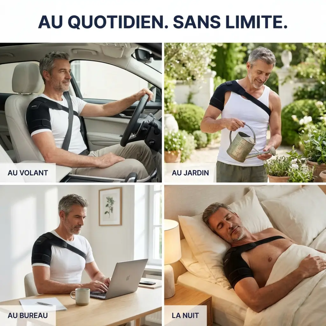 Attelle Épaule Triple Maintien | Soulagez votre épaule jour et nuit |
