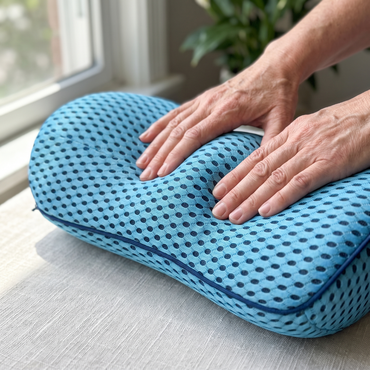 Mousse haute résilience et mesh 3D du coussin lombaire Sameo