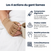 Gants de compression anti-douleurs Beige | Sameo™