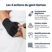 Gants de compression anti-douleurs Noir | Sameo™