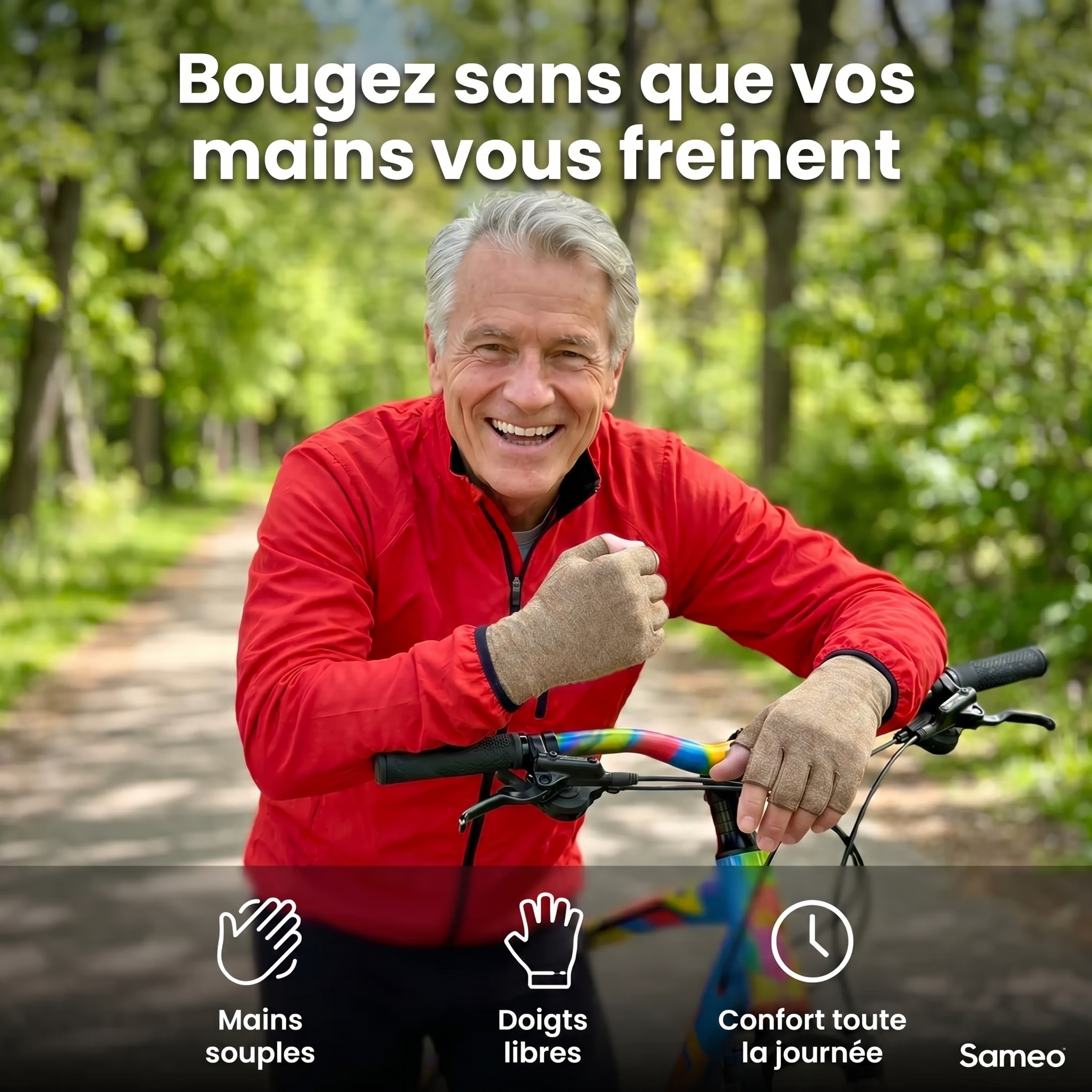 Gants de compression anti-douleurs Beige | Sameo™