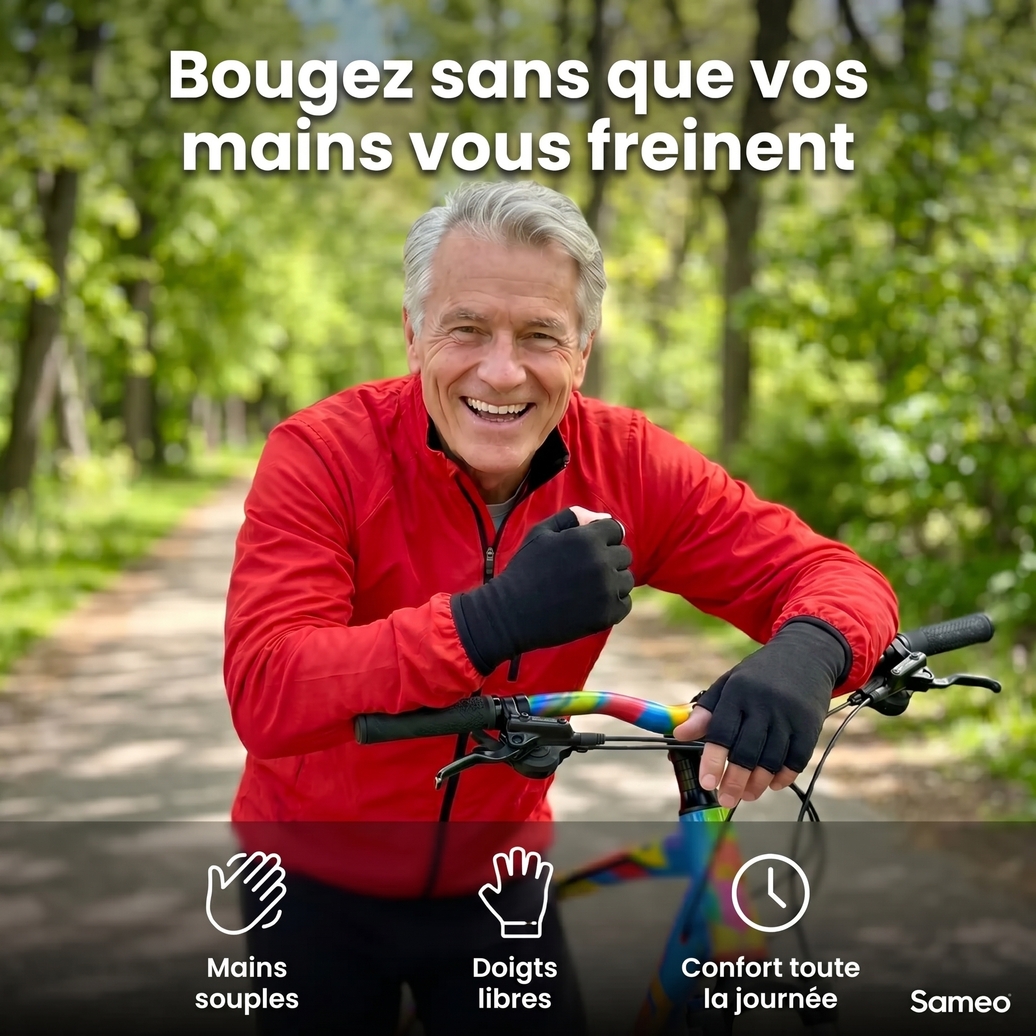 Gants de compression anti-douleurs Noir | Sameo™