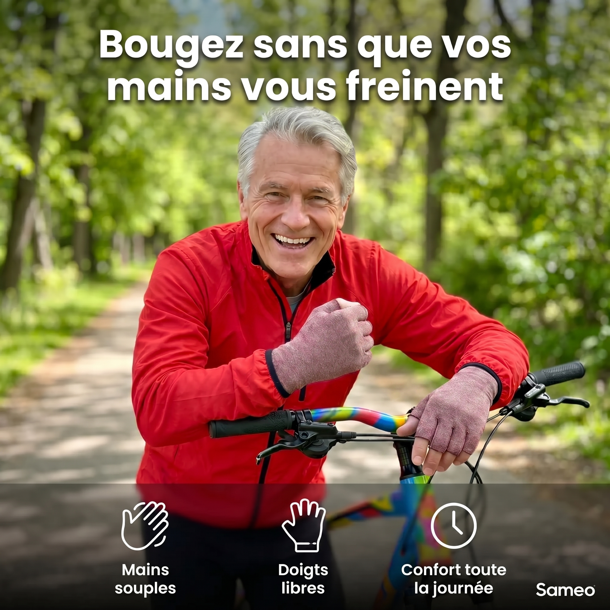 Gants de compression anti-douleurs Rose | Sameo™