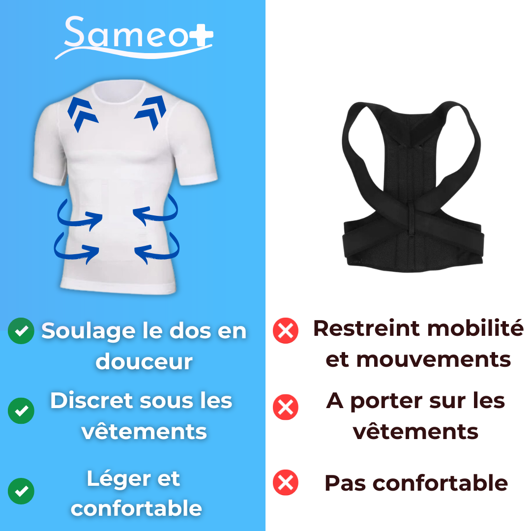 T-Shirt Correcteur de posture et gainant - Mixte | Sameo