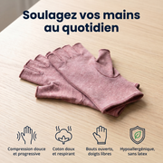 Gants de compression anti-douleurs Rose | Sameo™