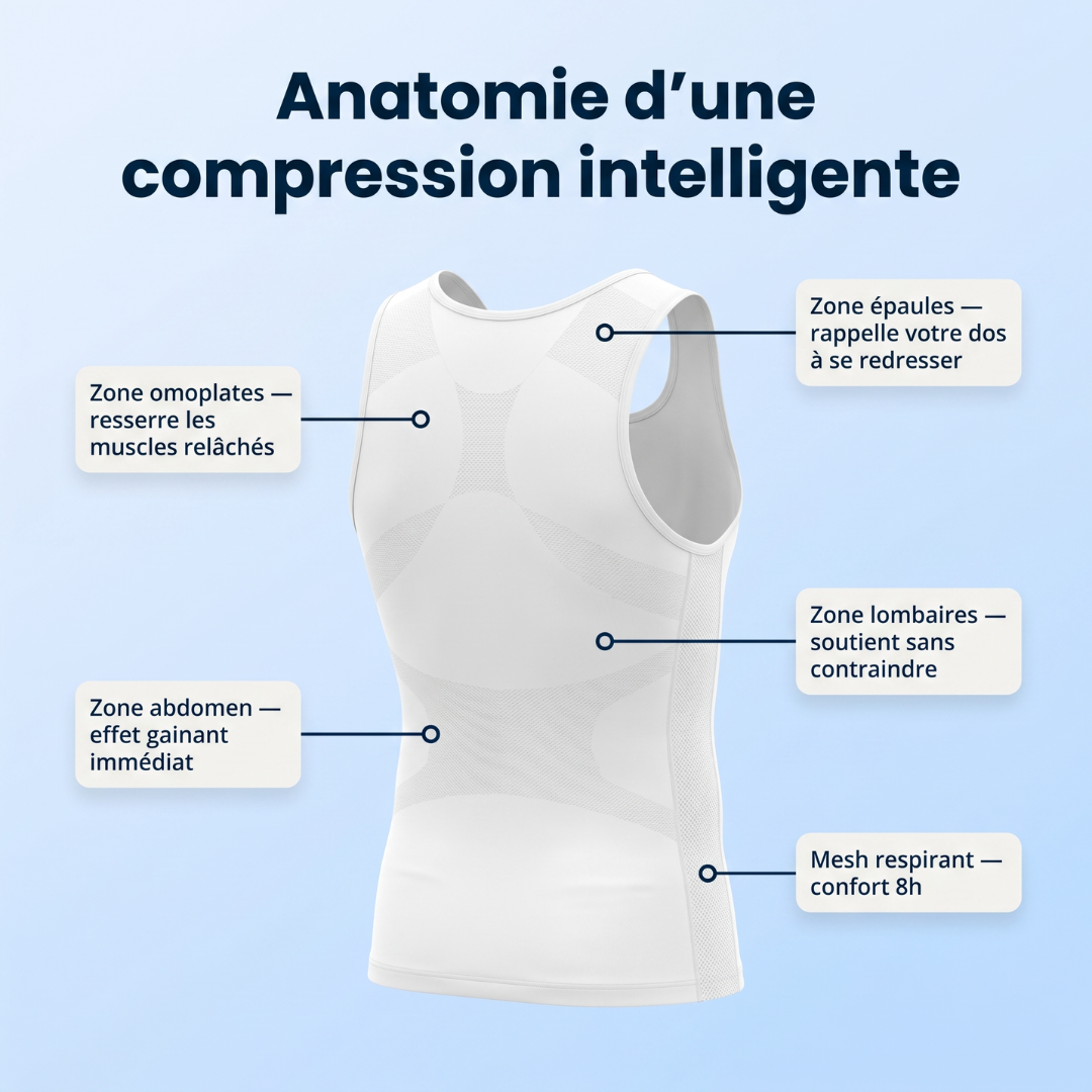 Débardeur Correcteur de posture et gainant - Mixte | Sameo