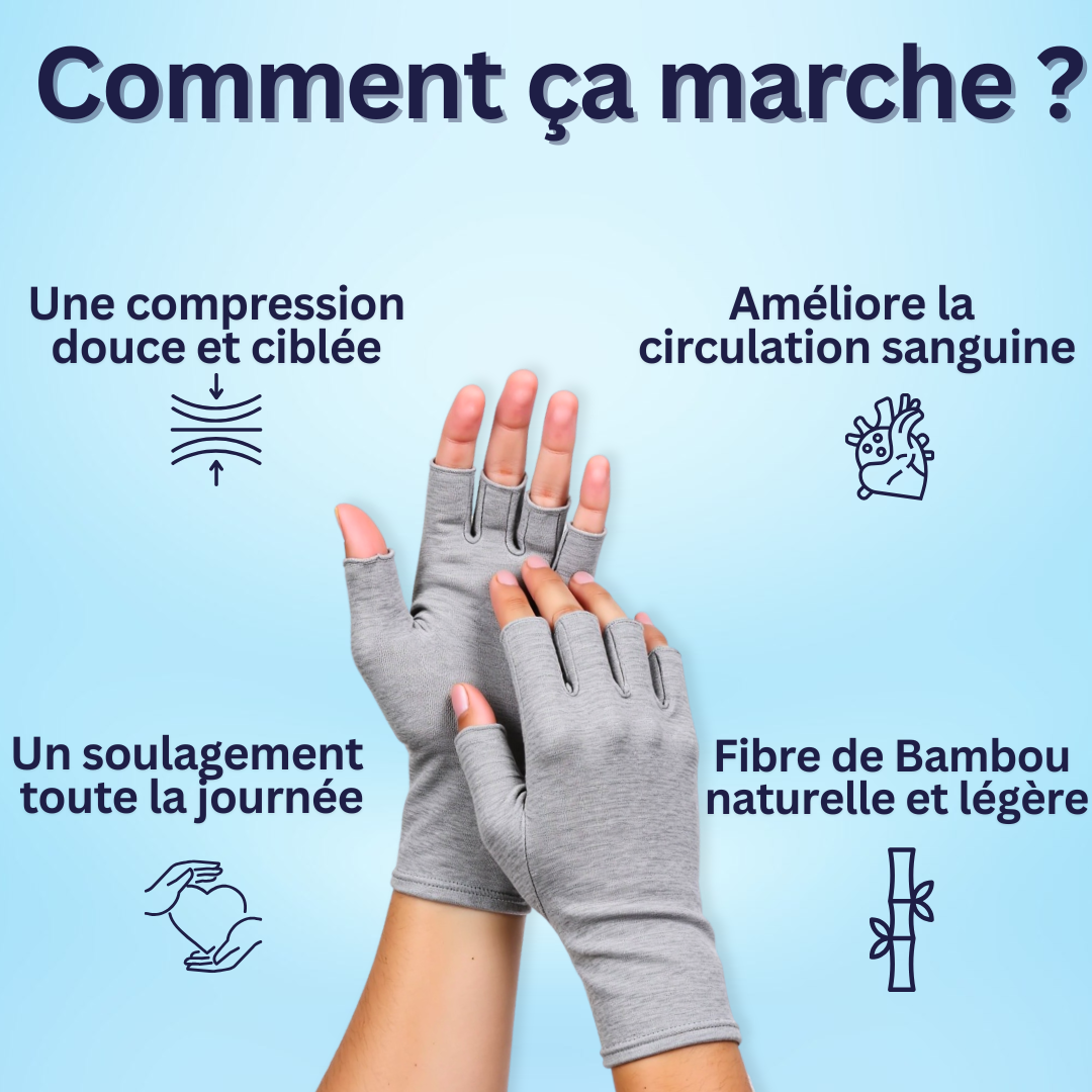 Gants de compression anti-douleurs Bambou