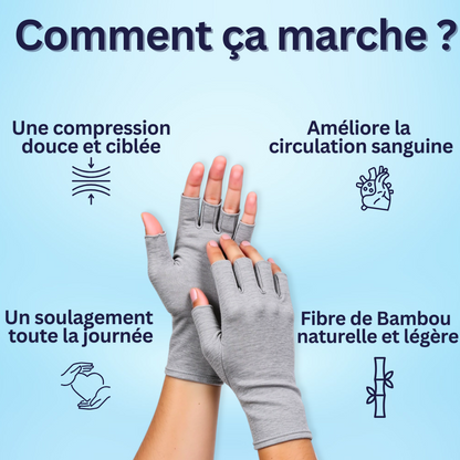 Gants de compression anti-douleurs Bambou