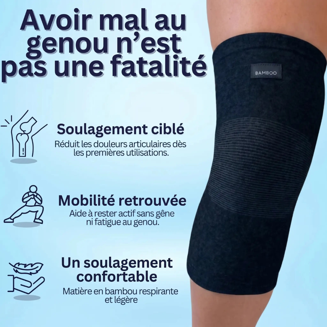 Genouillère de soutien en Bambou - Noir
