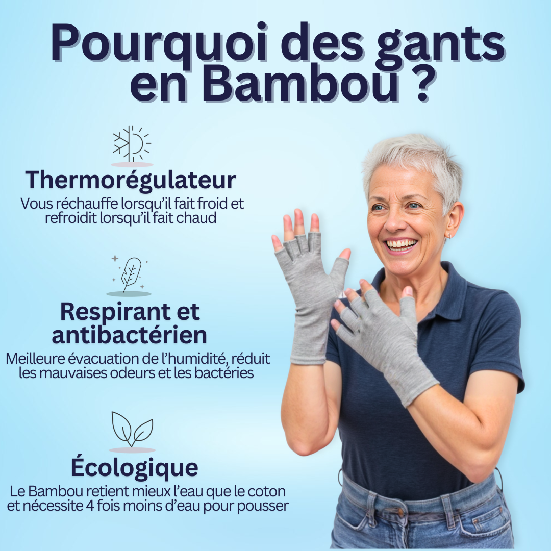 Gants de compression anti-douleurs Bambou
