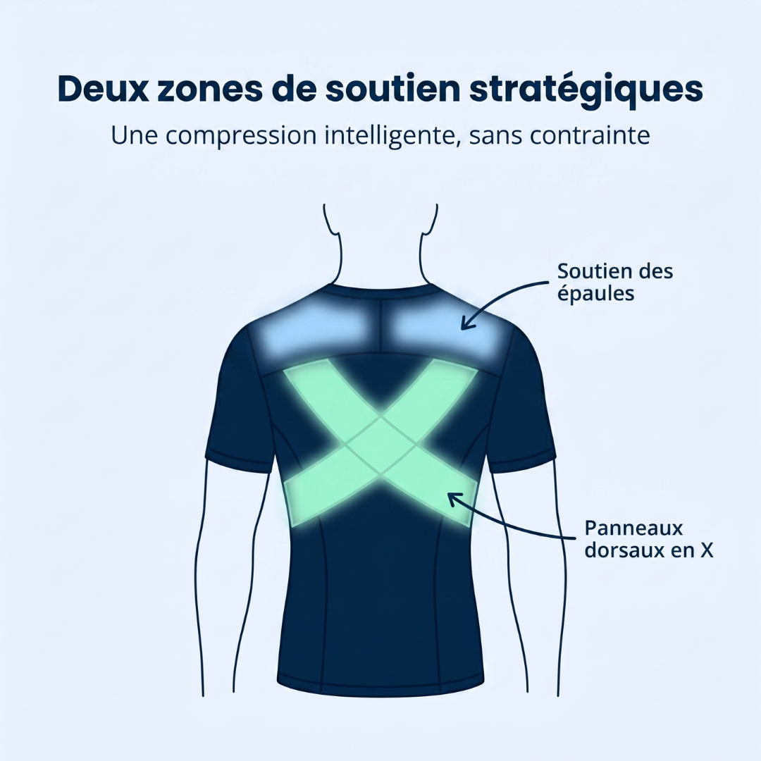 T-Shirt Correcteur de posture et gainant - Mixte | Sameo