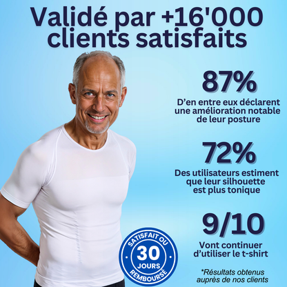 T-Shirt Correcteur de posture et gainant - Mixte | Sameo
