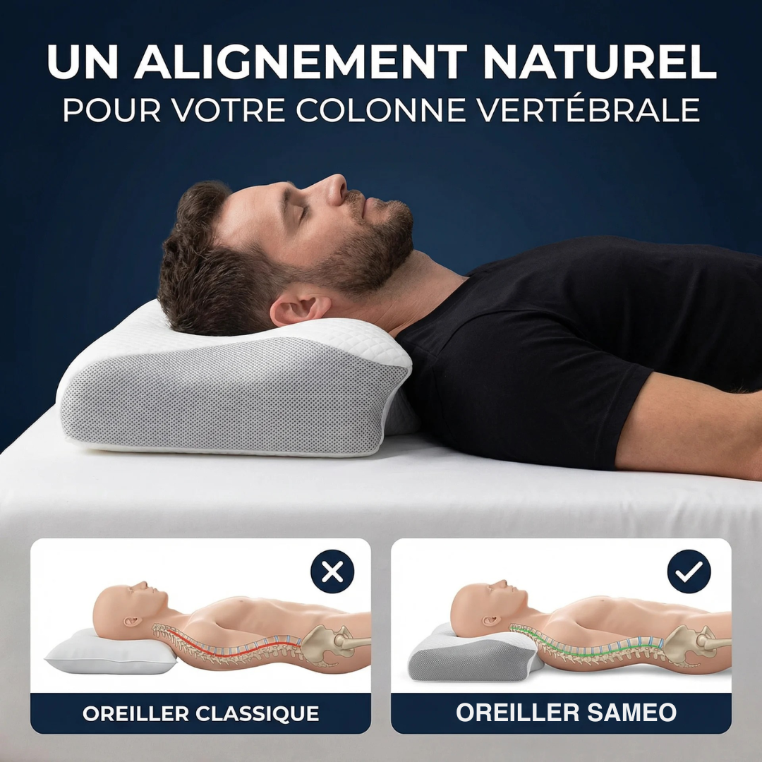 Oreiller ergonomique de soutien cervicales | Sameo