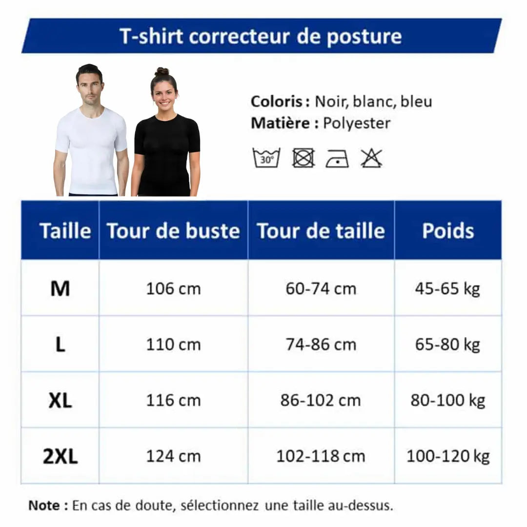 T-Shirt Correcteur de posture et gainant - Mixte | Sameo Sameo