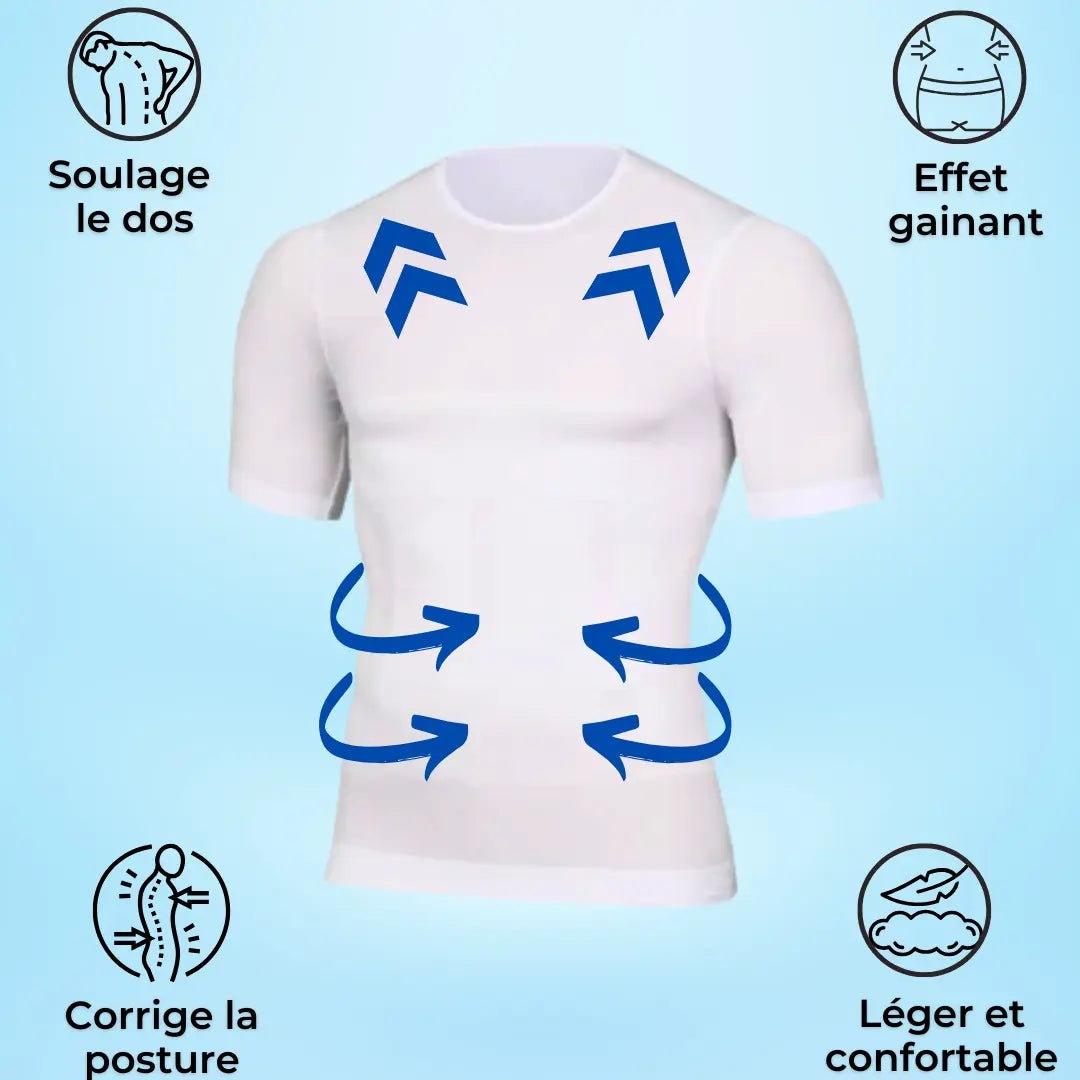 T-Shirt Correcteur de posture et gainant - Mixte | Sameo Sameo