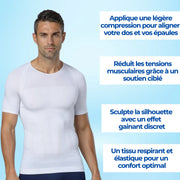 T-Shirt Correcteur de posture et gainant - Mixte | Sameo Sameo