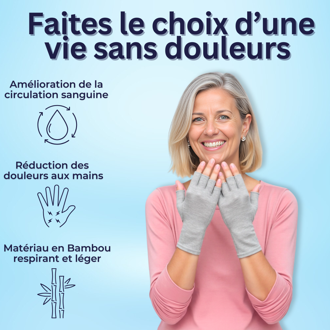 Gants de compression anti-douleurs Bambou sameo