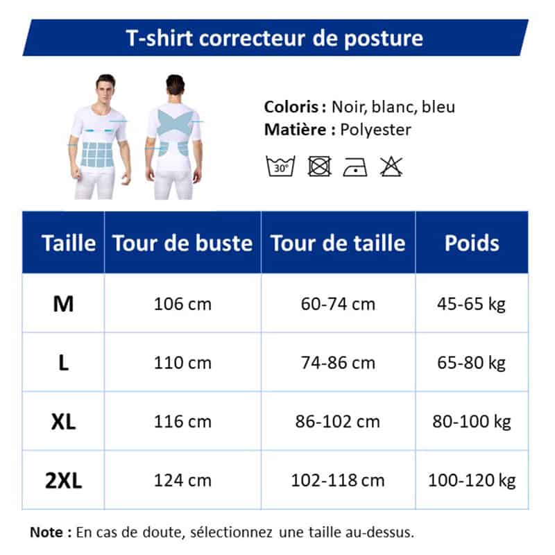 T-Shirt Correcteur de posture et gainant - Mixte | Sameo