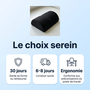 Garantie 30 jours, livraison suivie, conforme ergonomie