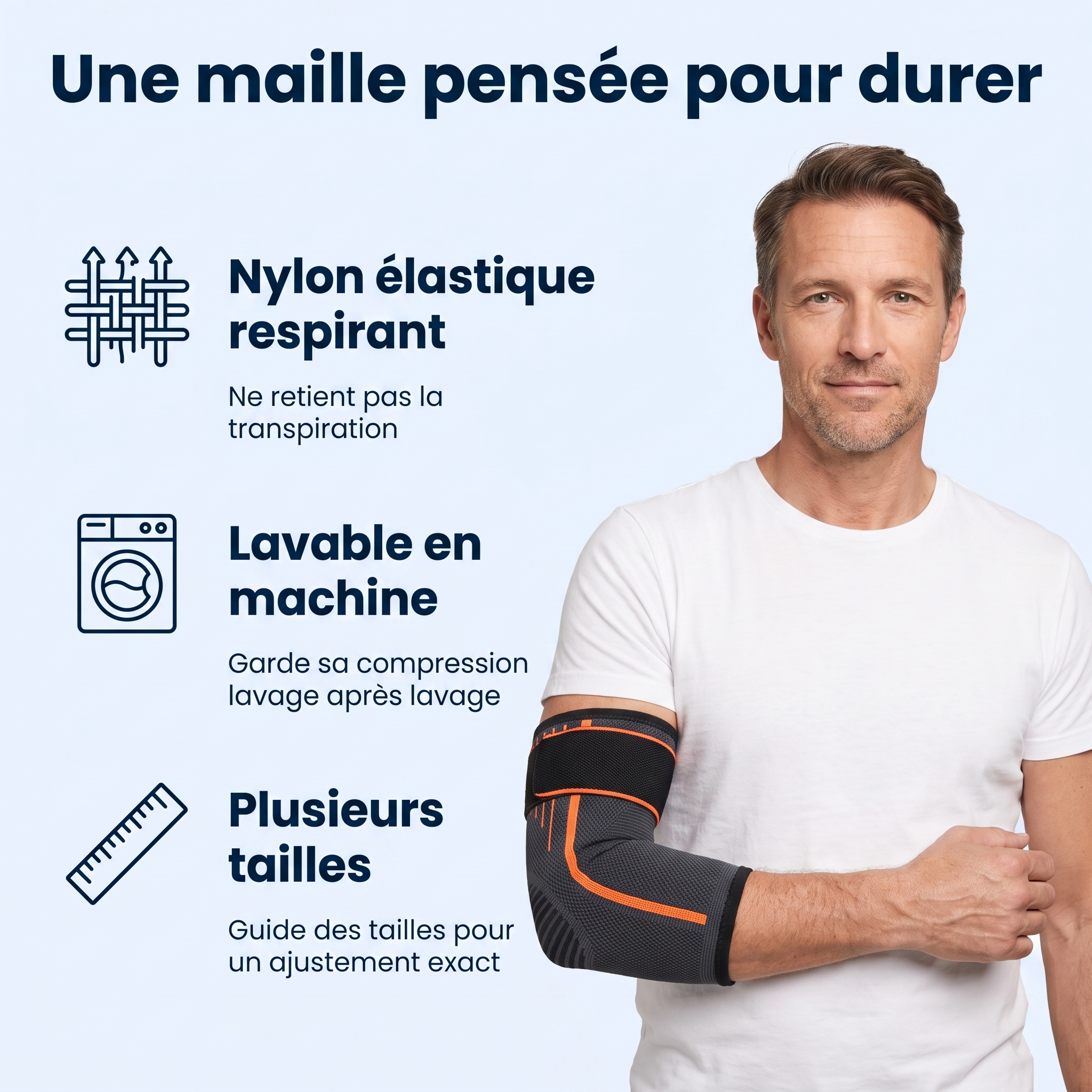 Infographie matière — une maille pensée pour durer