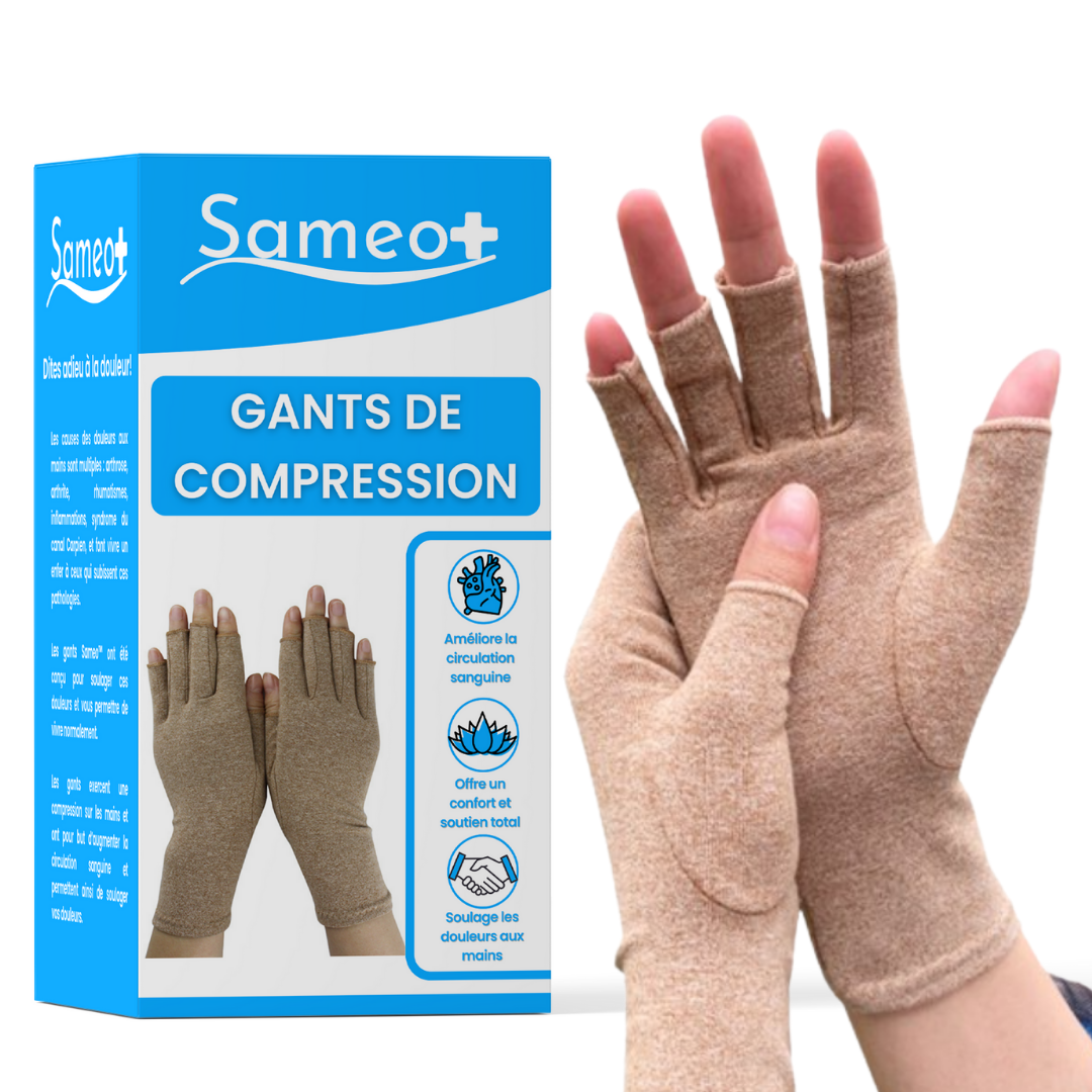 Gants de compression anti-douleurs Beige | Sameo™