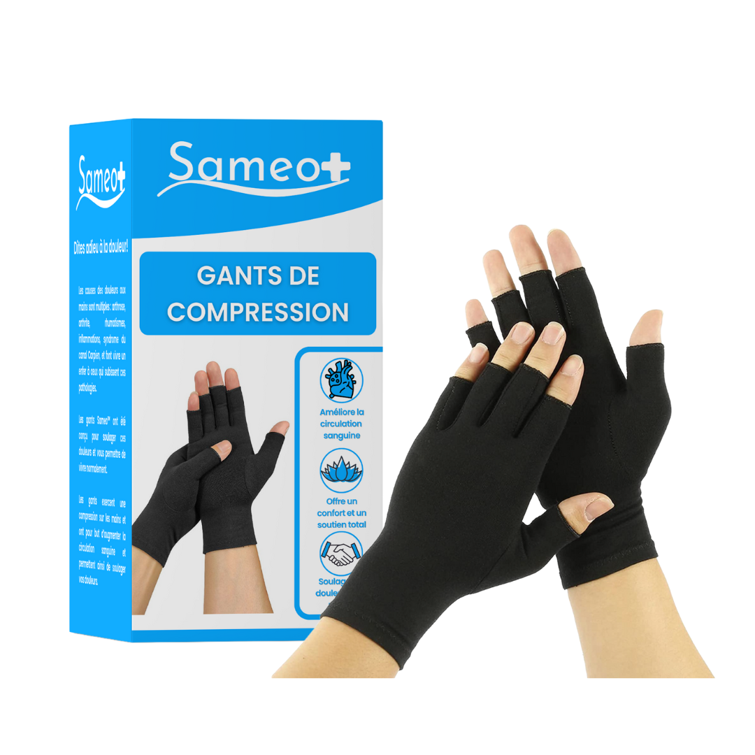 Gants de compression anti-douleurs Noir | Sameo™