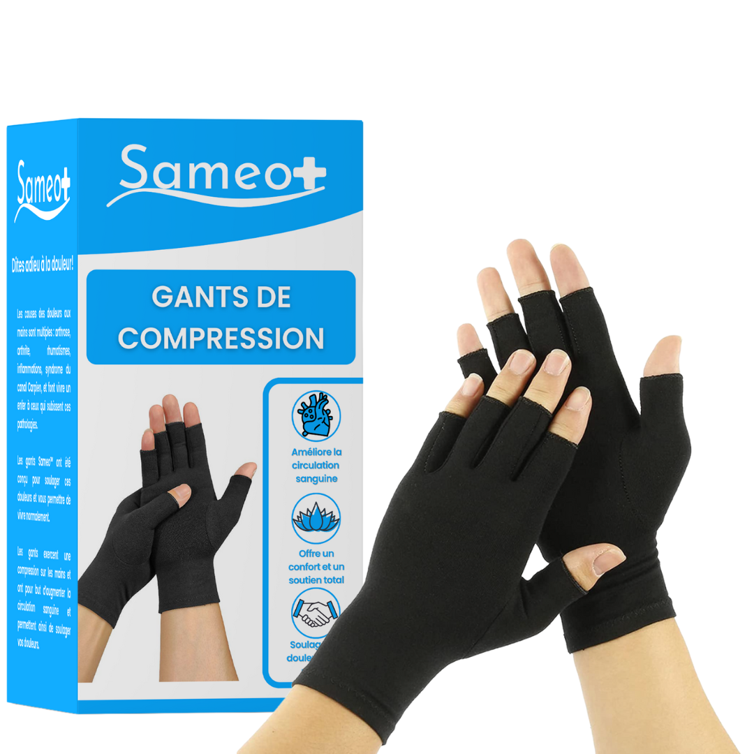Gants de compression anti-douleurs Noir | Sameo™